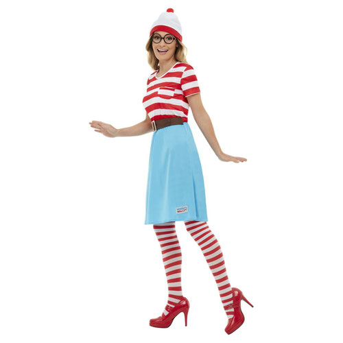 Where's Wally? Wenda Fancy Dress Costume Ladies Small - UK 8-10 Product Gallery Image
