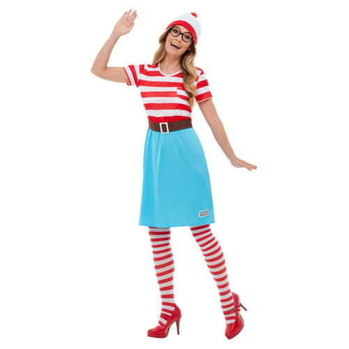 Where's Wally? Wenda Fancy Dress Costume Ladies Small - UK 8-10 Product Gallery Image