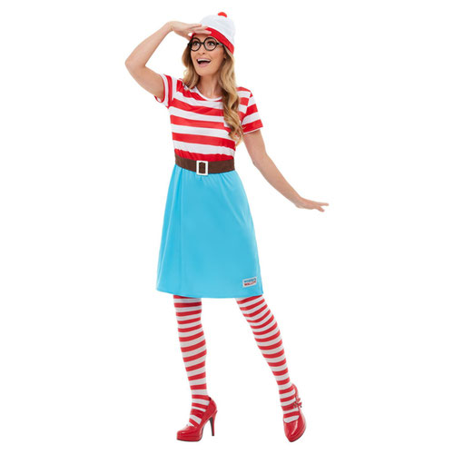 Where's Wally? Wenda Fancy Dress Costume Ladies Medium - UK 12-14 Product Gallery Image
