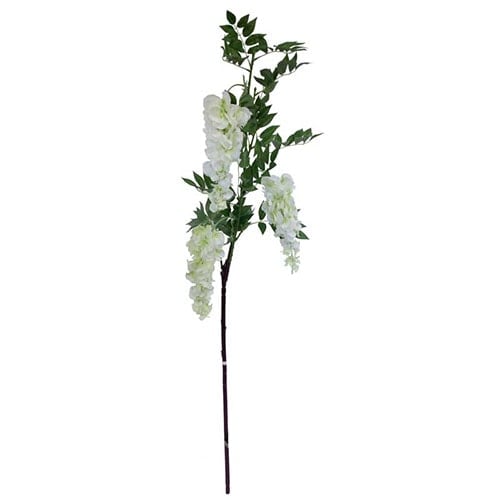 White 3 Head Wisteria Artificial Flower 122cm Product Gallery Image