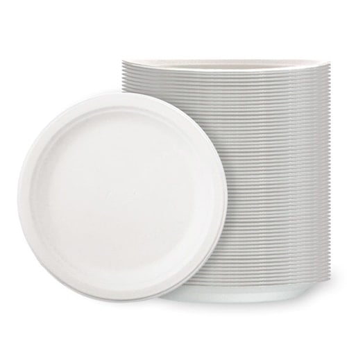 White Poly Plates - 9 Inches / 23cm - Pack of 125 Product Image