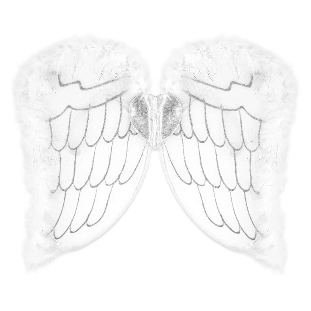White Angel Wings One Size Kids Fancy Dress Accessory