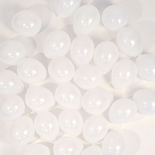 White Biodegradable Mini Latex Balloons 13cm / 5 in - Pack of 72 Product Image