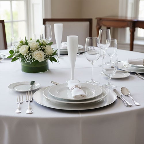 White Biodegradable Plastic Champagne / Prosecco Flutes 175ml - Pack of 10