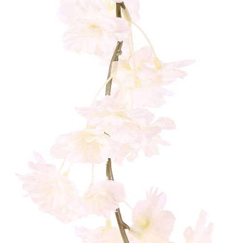 White Blossom Artificial Silk Flowers Garland 210cm Product Gallery Image
