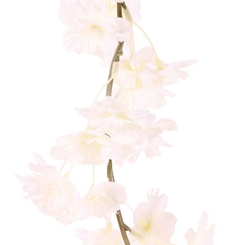 White Blossom Artificial Silk Flowers Garland 210cm Product Gallery Image