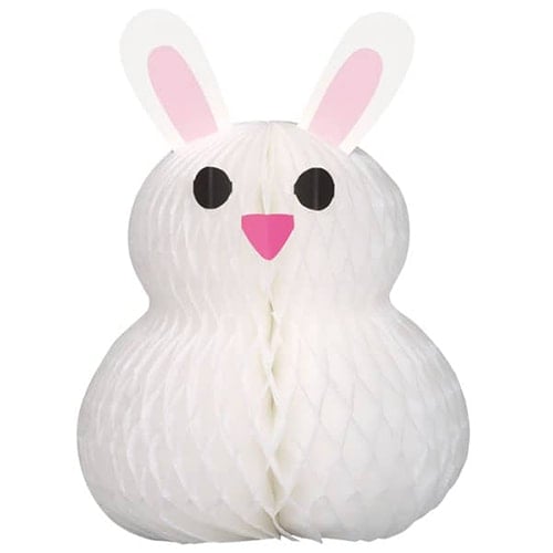 White Bunny Honeycomb Decoration - 12 Inches / 30cm Product Image