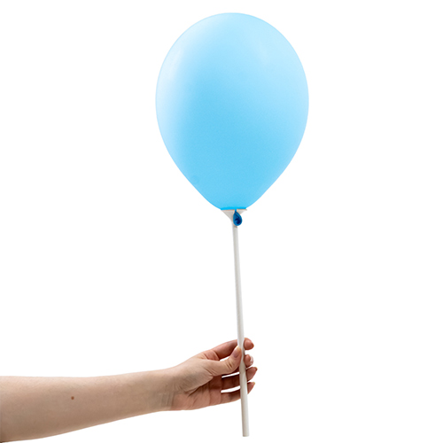 White Eco-Friendly Balloon Stick with Cardboard Cup – Biodegradable & Recyclable Paper Balloon Holder - Pack of 50 Product Gallery Image