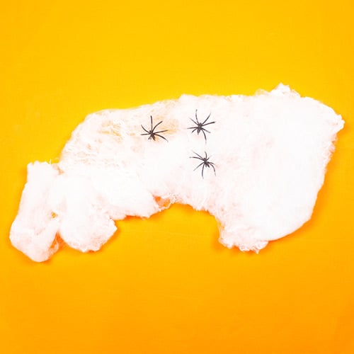 White Cobweb with Plastic Spiders Halloween Decoration 20g Product Gallery Image
