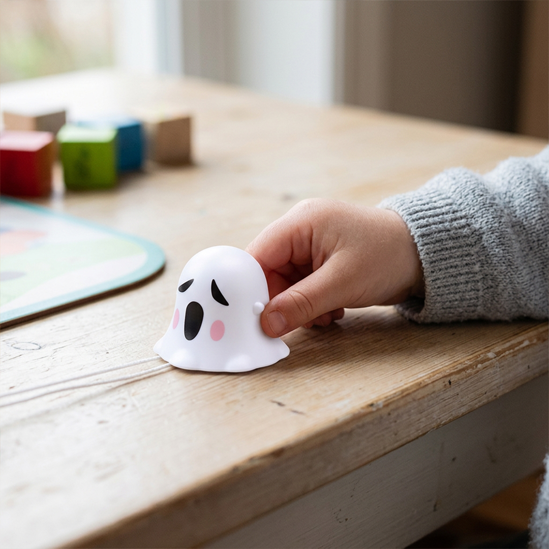 White Ghost Halloween Pull Back Toy 4.5cm View 2