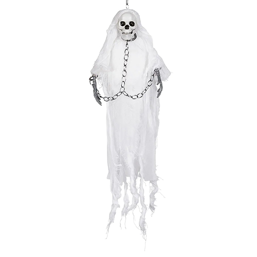 White Girl Skeleton Settler Halloween Prop Hanging Decoration 40cm