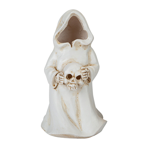 White Grim Reaper LED Light Up Halloween Ornament Decoration