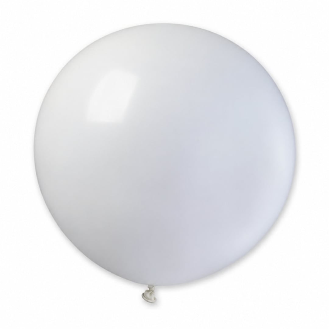 White Jumbo Latex Balloon 79cm / 31 in - Single