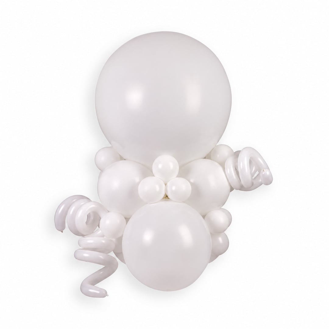 White Jumbo Latex Balloon 79cm / 31 in - Single View 3
