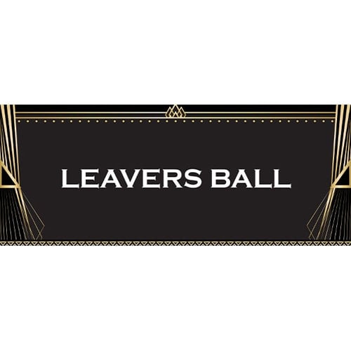 White Leavers Ball PVC Party Sign Decoration Product Image