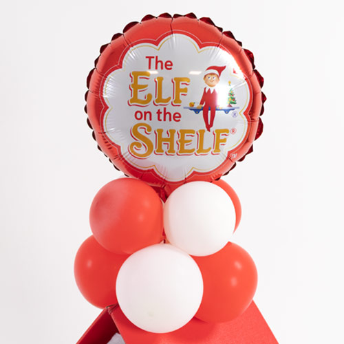 White Naughty Elf Arrival in a House with Wooden Christmas Envelope Product Gallery Image