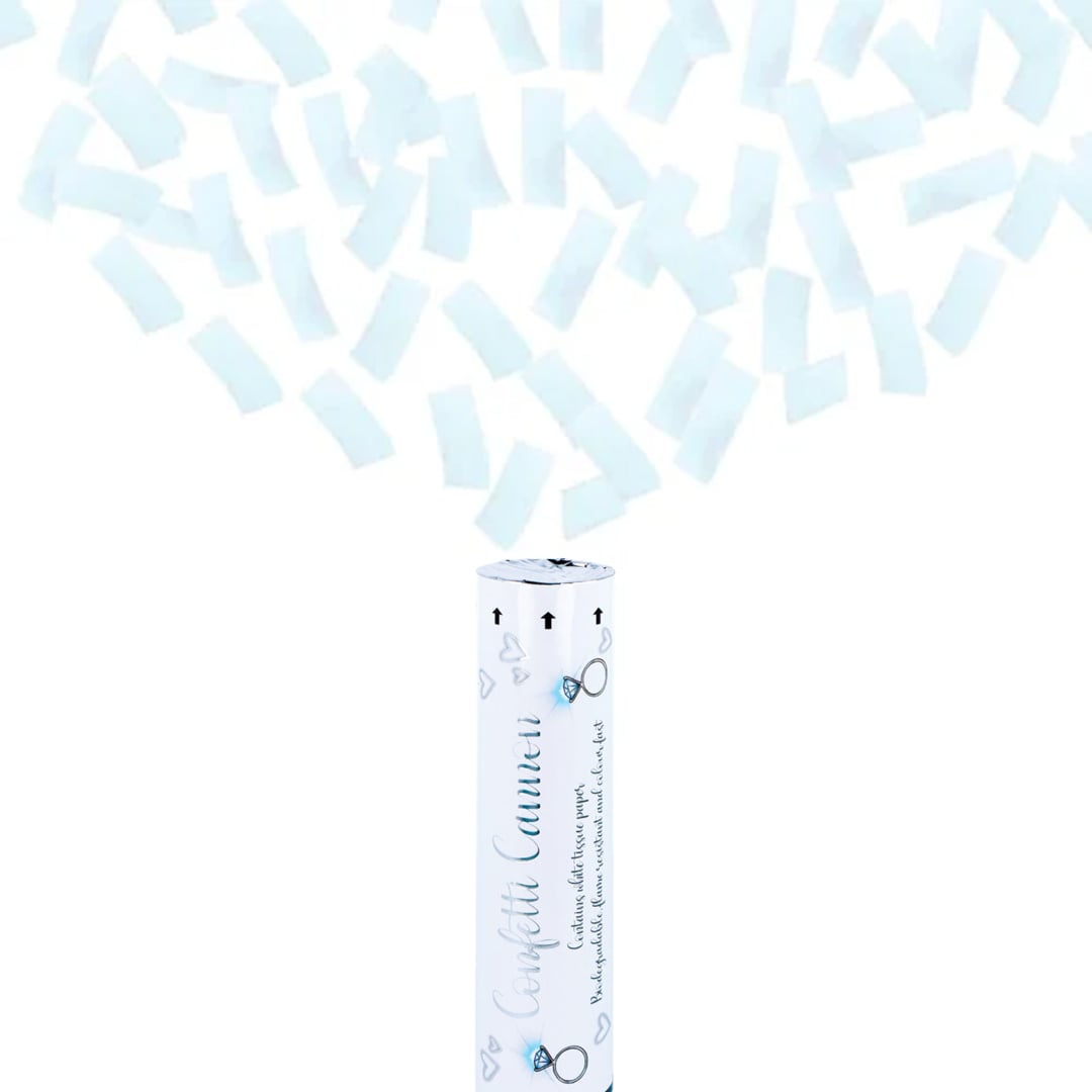 White Paper Biodegradable Small Confetti Cannon 20cm