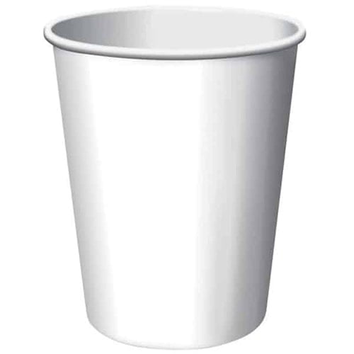 Bright White Paper Cups 270ml - Pack of 14