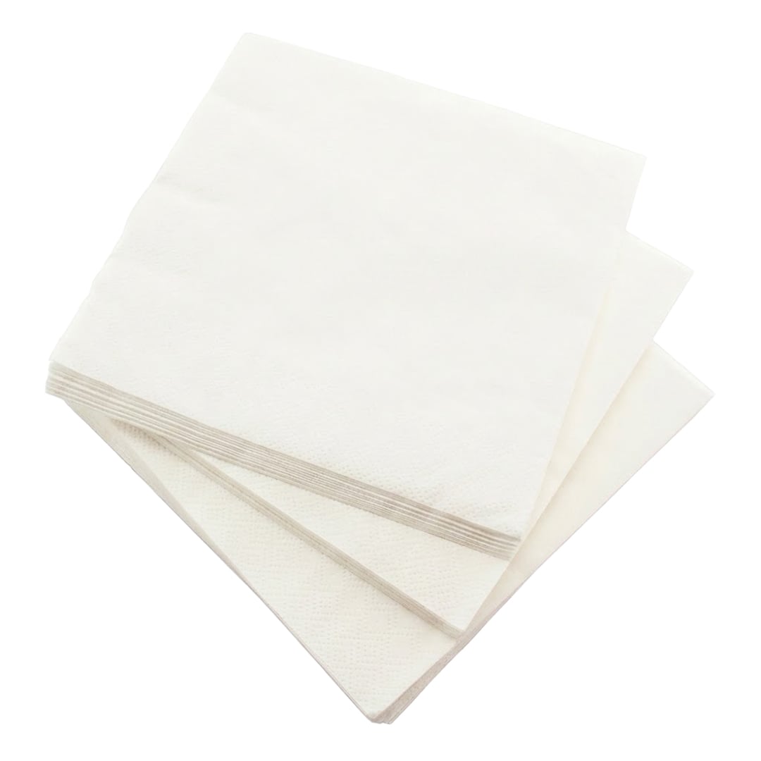 White Paper Luncheon Napkins 33cm 3 Ply - Pack of 20