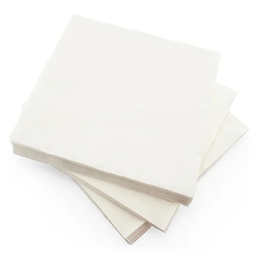 White Paper Napkins 40cm 2 Ply - Pack of 100
