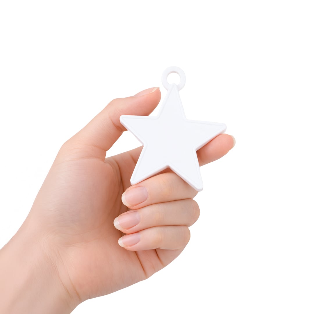 White Plastic Star Shaped Balloon Weight 8g Product Gallery Image
