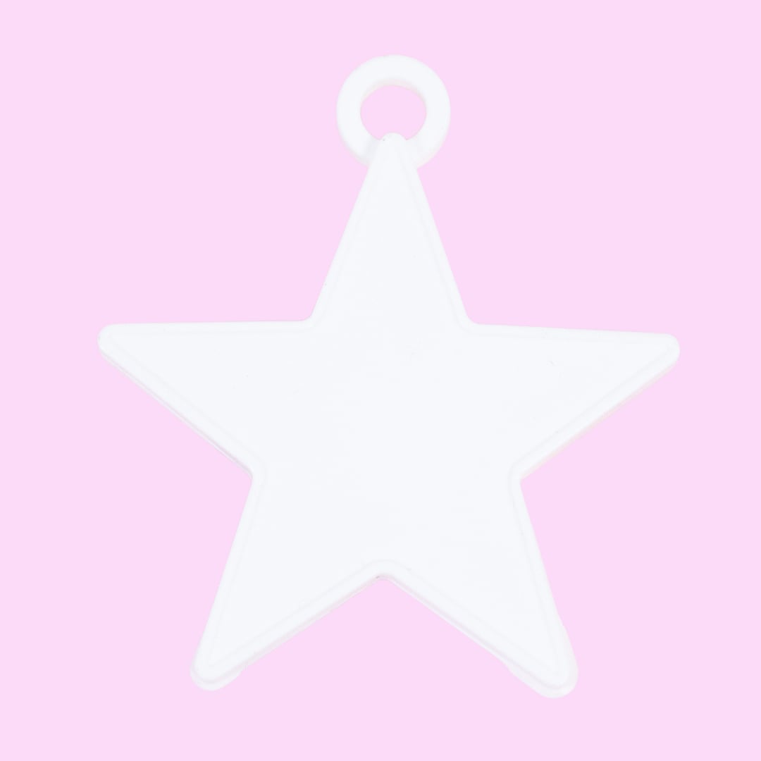 White Plastic Star Shaped Balloon Weight 8g