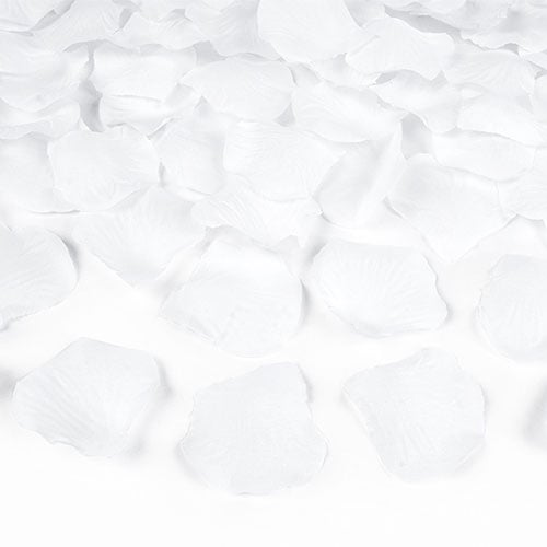 White Fabric Rose Petals - Pack of 100 Product Image