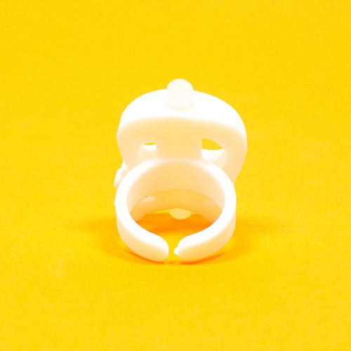 White Skull Hi-Glow Halloween Rings - Pack of 4 Product Gallery Image
