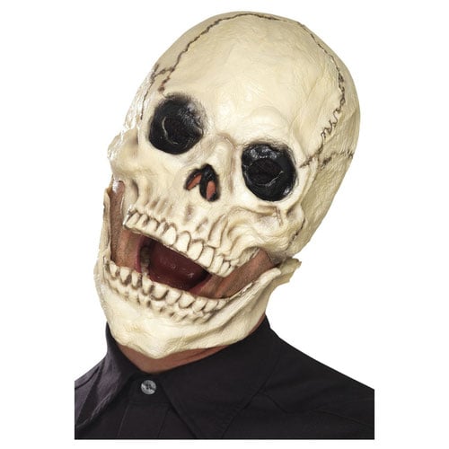 White Skull Latex Unisex Fancy Dress Face Mask Product Gallery Image