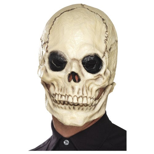 White Skull Latex Unisex Fancy Dress Face Mask Product Gallery Image