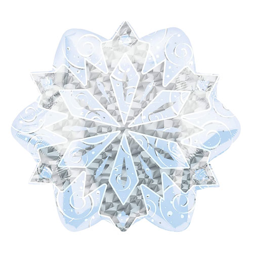 White Snowflake Christmas Shaped Foil Helium Balloon 45cm / 18 in