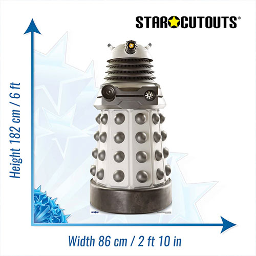 White Supreme Dalek Doctor Who Lifesize Cardboard Cutout 182cm Product Gallery Image