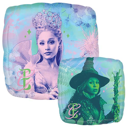 Wicked: For Good Two-Sided Square Foil Helium Balloon 46cm / 18 in