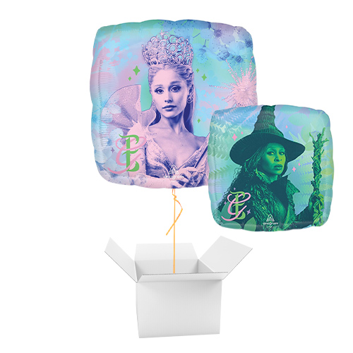 Wicked: For Good Two-Sided Square Foil Helium Balloon - Inflated Balloon in a Box