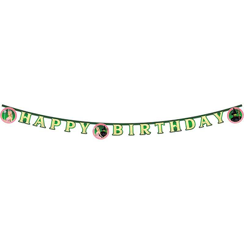 Glinda & Elphaba Wicked Happy Birthday Die-Cut Card Banner 2m