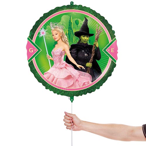Glinda & Elphaba Wicked Round Foil Helium Balloon 46cm / 18 in Product Gallery Image
