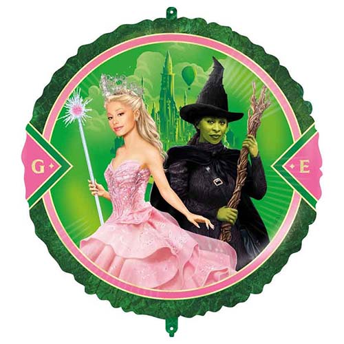 Glinda & Elphaba Wicked Round Foil Helium Balloon 46cm / 18 in