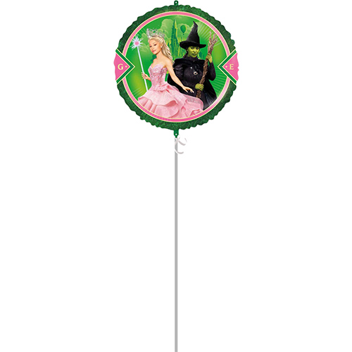 Glinda & Elphaba Wicked Round Foil Helium Balloon - Inflated Balloon in a Box Product Gallery Image