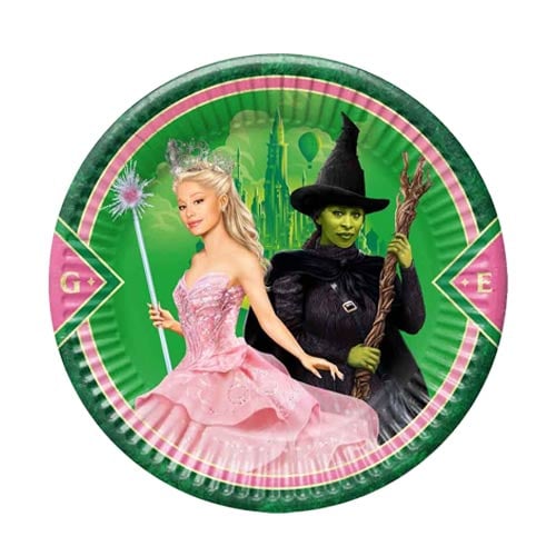 Glinda & Elphaba Wicked Round Paper Plates 23cm - Pack of 8