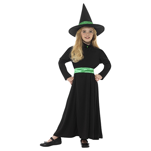 Wicked Witch Black and Green Girls Fancy Dress Costume Kids Small - Age 4-6 Product Gallery Image
