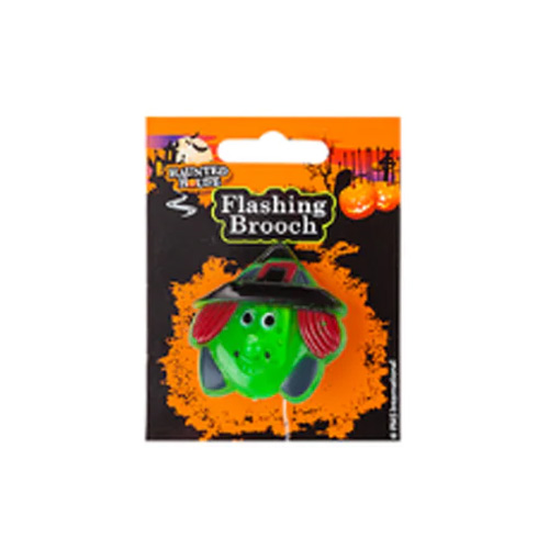 Wicked Witch Halloween Flashing Pin Brooch Product Image