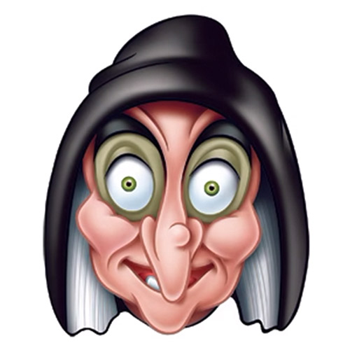 Wicked Witch Snow White Disney Cardboard Face Mask  Product Image