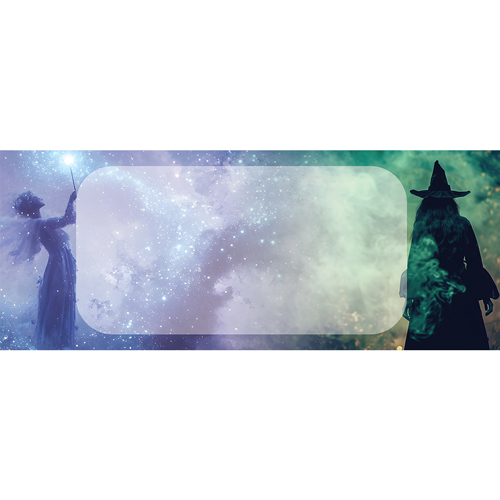 Wickedly Magical Blue & Green Smoke Small Personalised Banner 4ft x 2ft Product Gallery Image