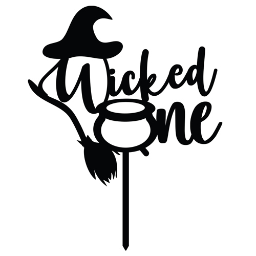 Wickedly Magical Wicked One Acrylic Cake Topper Product Gallery Image