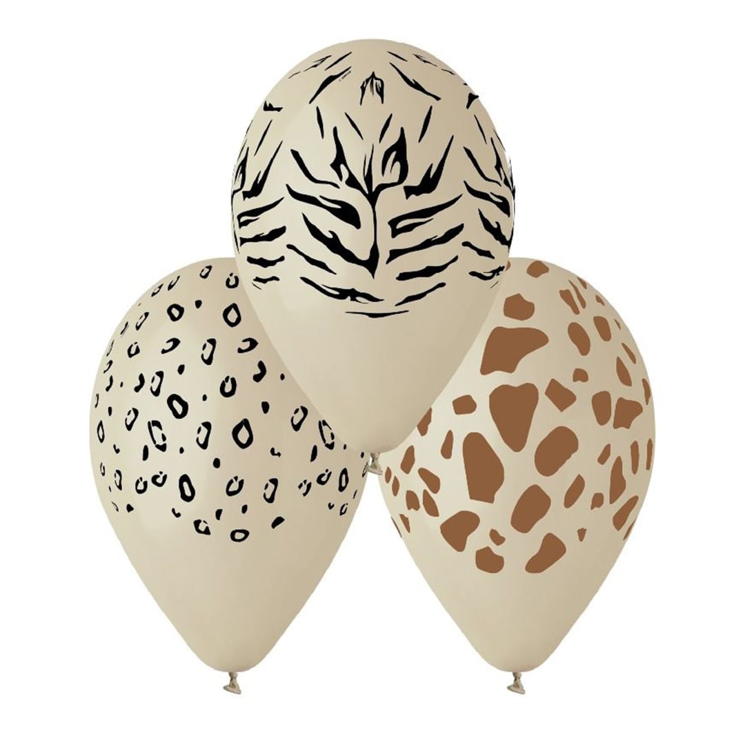 Wild Animal Print Latex Balloon 33cm / 13 in - Single