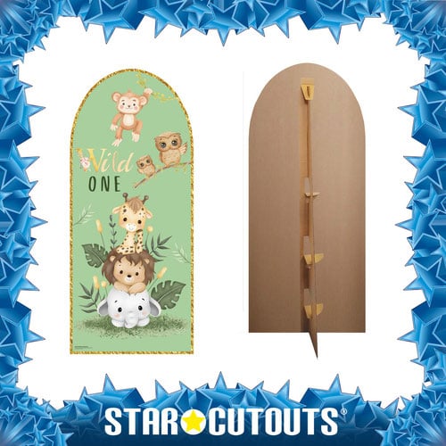 Wild One Neutral Animals Single Backdrop Cardboard Cutout 185cm Product Gallery Image