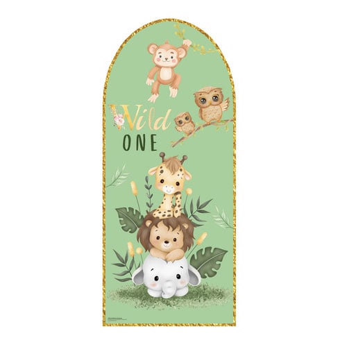 Wild One Neutral Animals Single Backdrop Cardboard Cutout 185cm Product Gallery Image