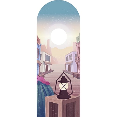 Wild West Town Design Arch Sailboard Backdrop Product Gallery Image