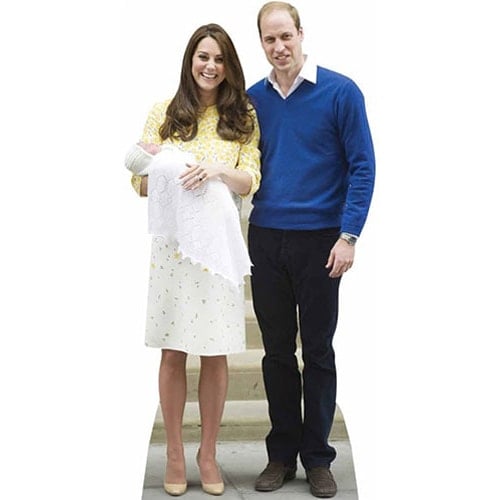 William Kate and Baby Charlotte Lifesize Cardboard Cutout 188cm Product Gallery Image