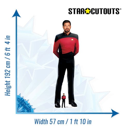 William T. Riker Star Trek: The Next Generation Jonathan Frakes Lifesize Cardboard Cutout 192cm Product Gallery Image
